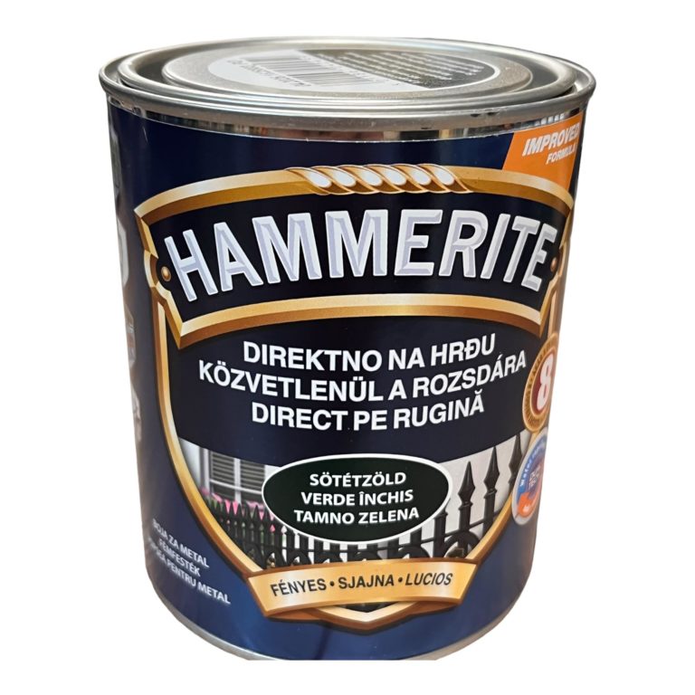 Hammerite boja za željezo tamno zeleni sjaj lak 0,75 L