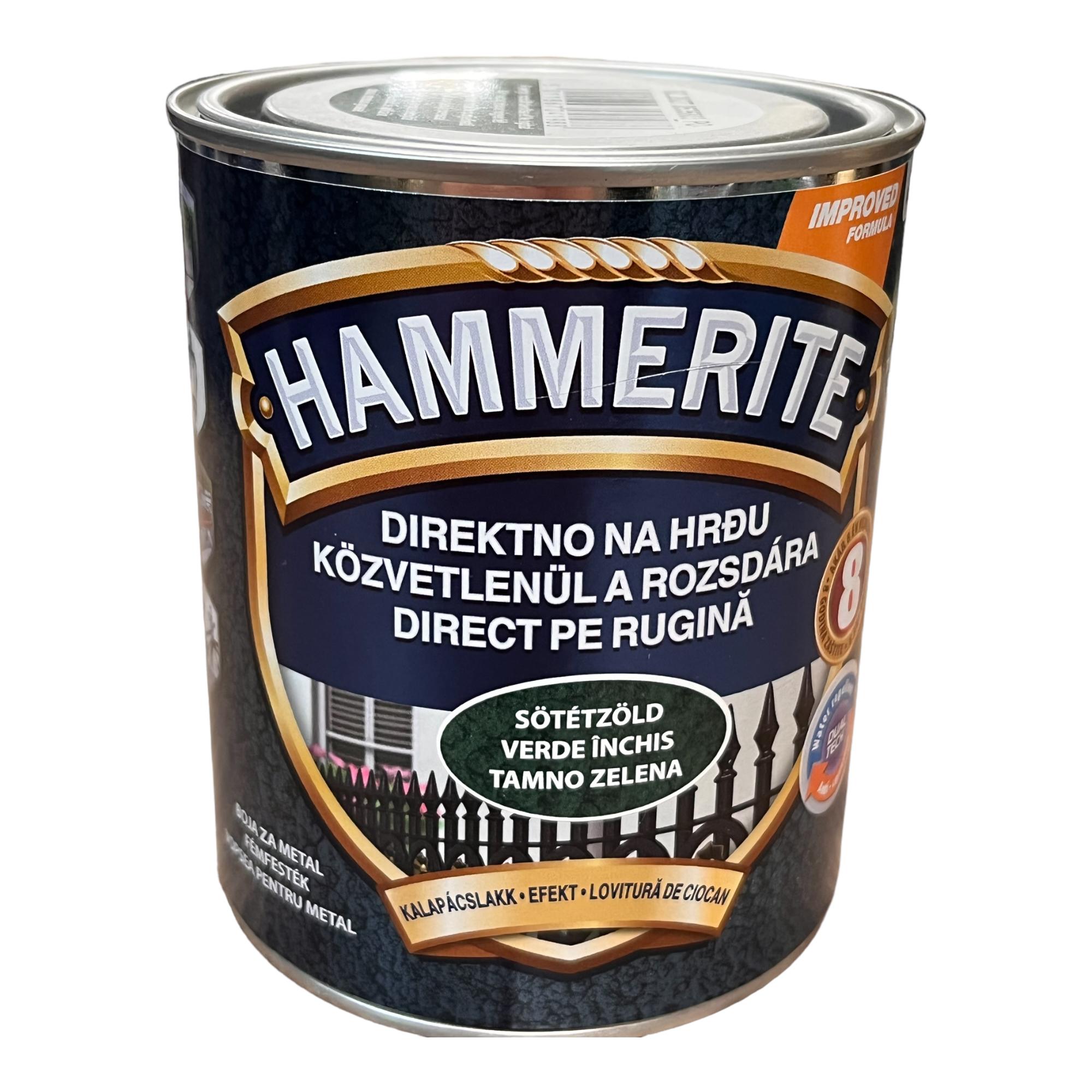2240 Boja za željezo hammerite efekt lak tamno zeleni 0,75 l - Slika 1