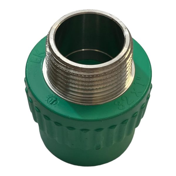 Spojnica PP-R s muškim navojem dimenzije 32 mm x 1 cola