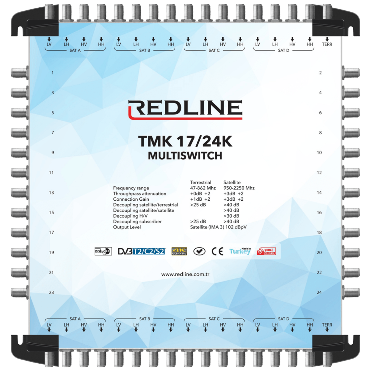 REDLINE Multišalter 4 satelita na 24 utičnice