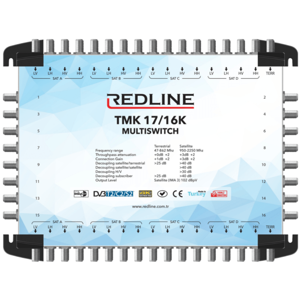 REDLINE Multišalter 4 satelita na 16 utičnica