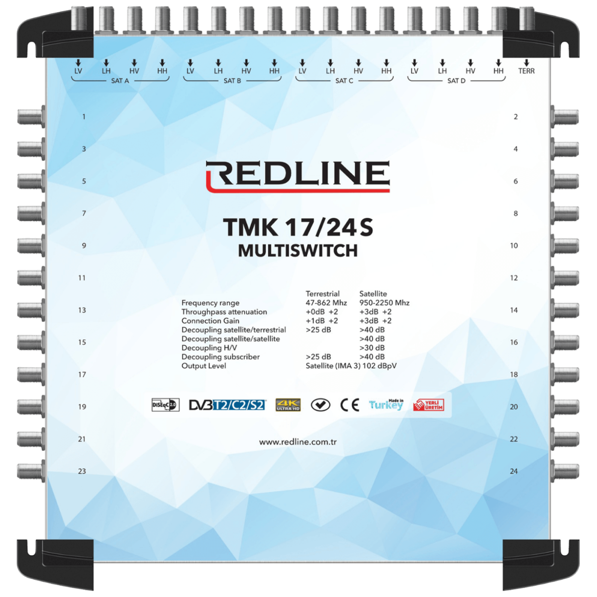 REDLINE Multišalter 4 satelita na 24 utičnica - TMK 17/24S