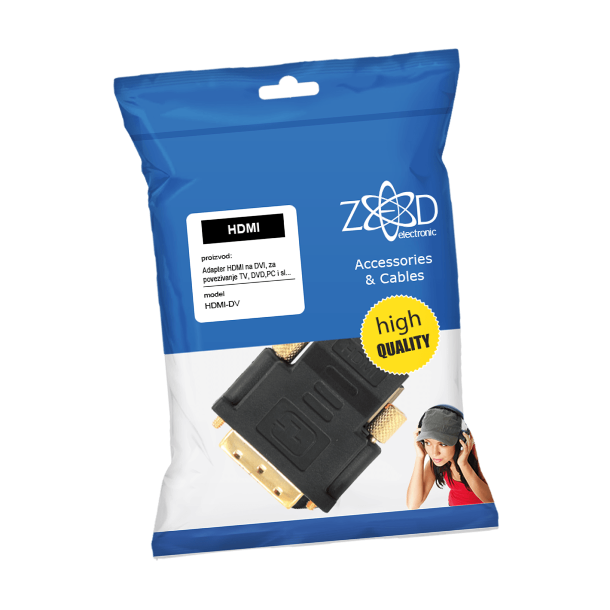 ZED electronic Adapter HDMI na DVI - HDMI-DV