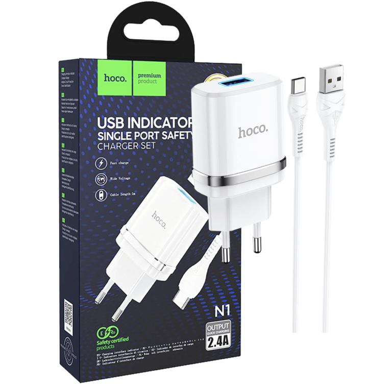 hoco. Punjač kućni sa USB type C kabelom