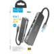 hoco. Konverter USB HUB type C to HDMI/USB3.0/USB2.0/SD/ TF/PD - HB24 Easy display