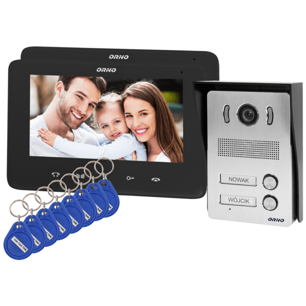 Orno Video interfon 2 x 7"