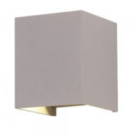 V-TAC Zidna lampa 6W četvrtasta 4000K - IP65 - siva 7089