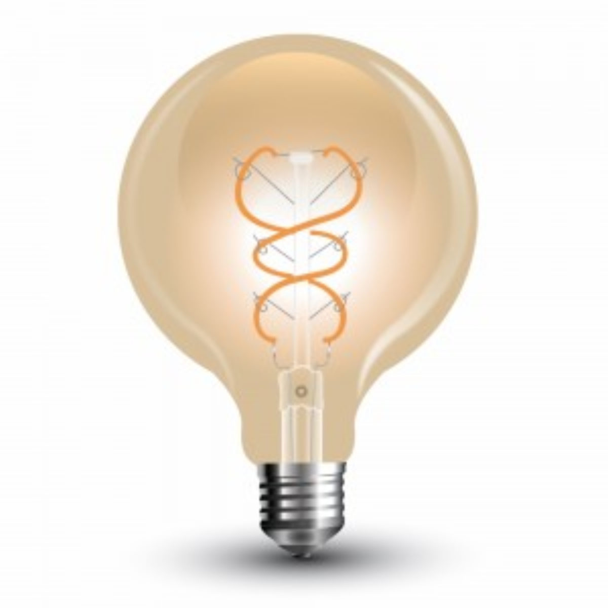 V-TAC LED žarulja - 5W Filament E27 G125 jantar 2200K 7216