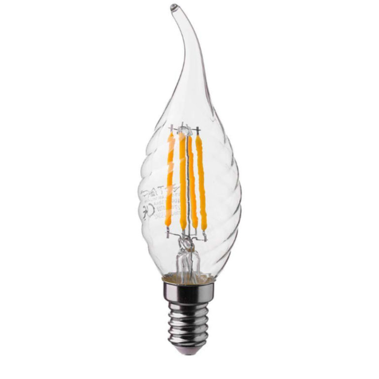 V-TAC LED žarulja - 4W filament- twist svijeća plamen E14 4000K 214431