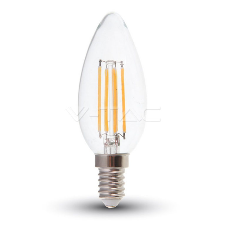 V-TAC LED žarulja - 6W Filament E14 svijeća 4000K 217424
