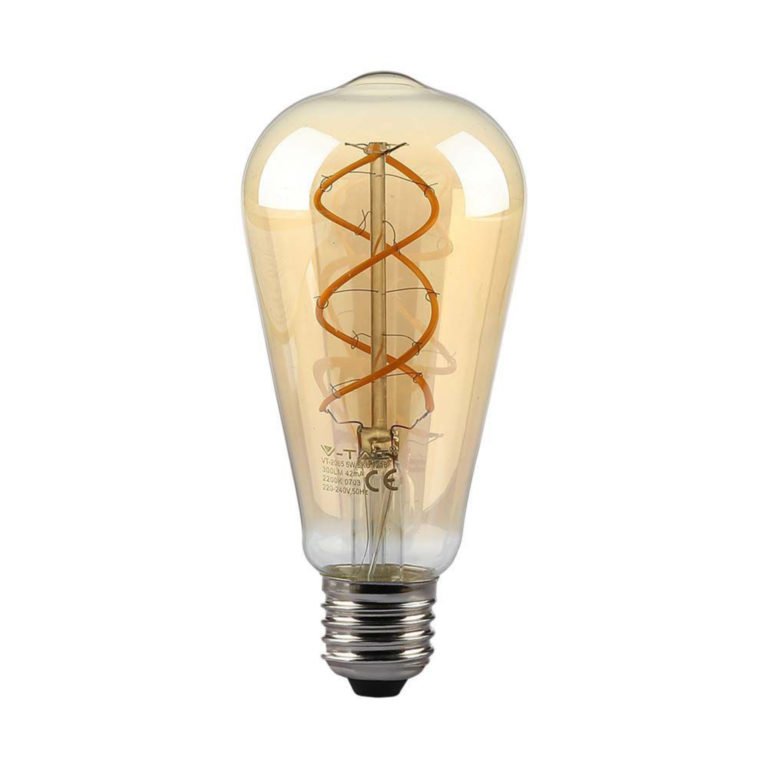 V-TAC LED žarulja - 5W E27 filament-jantar ST64 1800K  217218