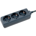 BRENNENSTUHL Brennenstuhl trostruka prenosiva šuko utičnica 3x1,5mm2, 45º , 16A, 1,4m, crna B1150600015