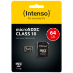 (Intenso) Micro SD Kartica 64GB Class 10 sa adapterom - SDXCmicro+ad-64GB/Class10