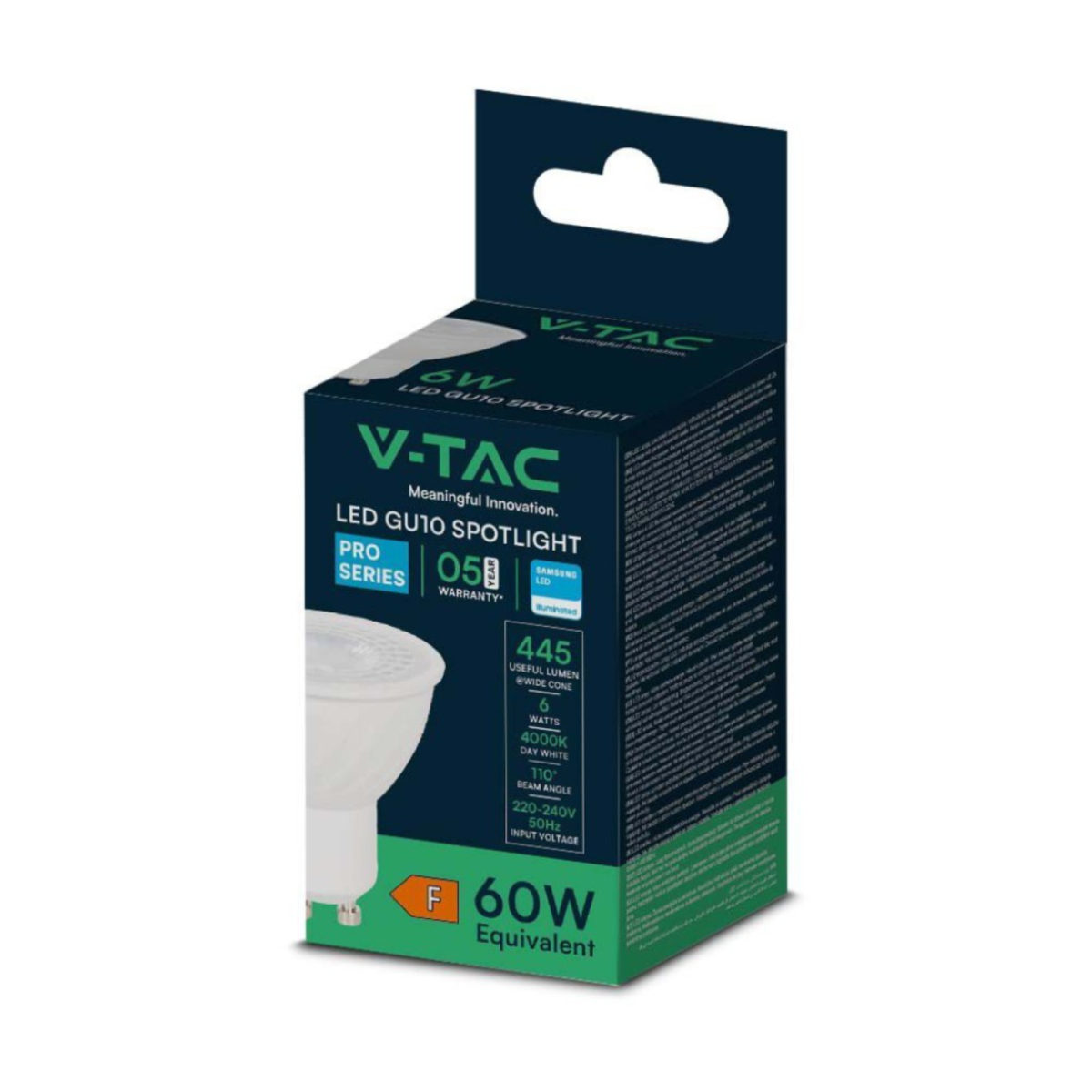 V-TAC LED žarulja SAMSUNG čip - GU10 6W 4000K - 5 GODINA GARANCIJE 21193