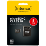 (Intenso) Micro SD Kartica 8GB Class 10 (SDHC & SDXC) sa adapterom - SDHCmicro+ad-8GB/Class10