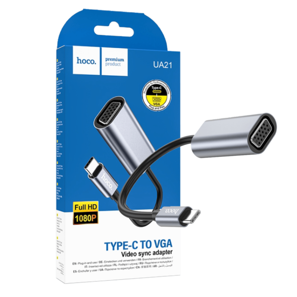 hoco. Adapter USB type C na VGA - UA21
