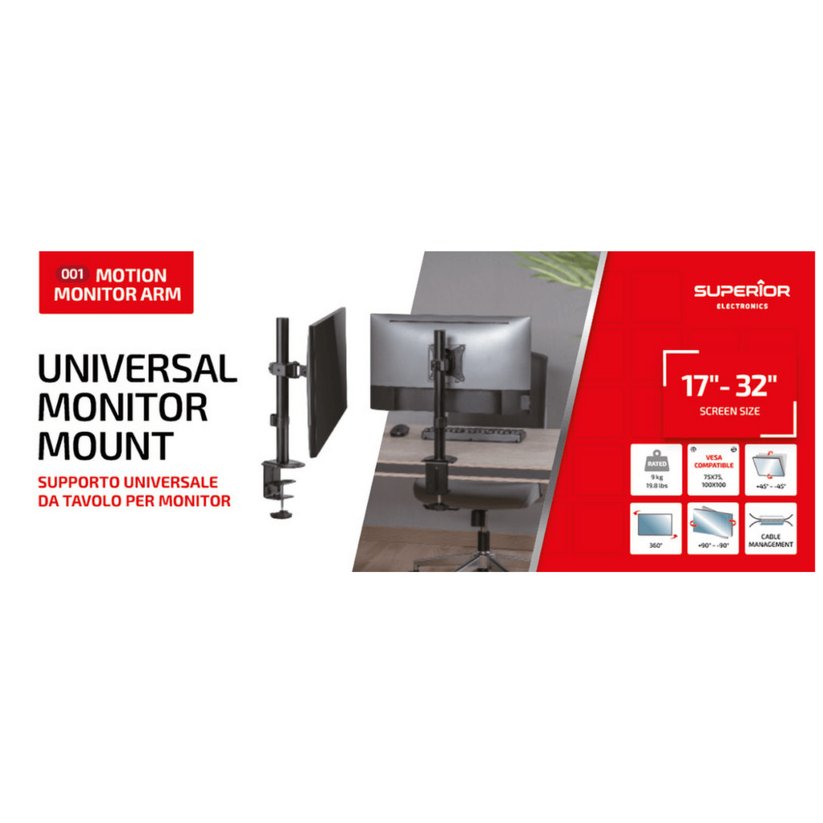 17" - 32" - Stoni nosač za LCD monitor