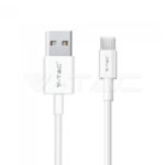 V-TAC Micro USB kabel duljine 1M, Pearl serija, bijeli 8480