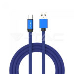 V-TAC USB tip C kabel duljine 1M, Ruby serija, plavi 8630