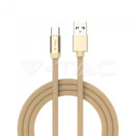 V-TAC USB tip C kabel duljine 1M, Ruby serija, zlatni 8499