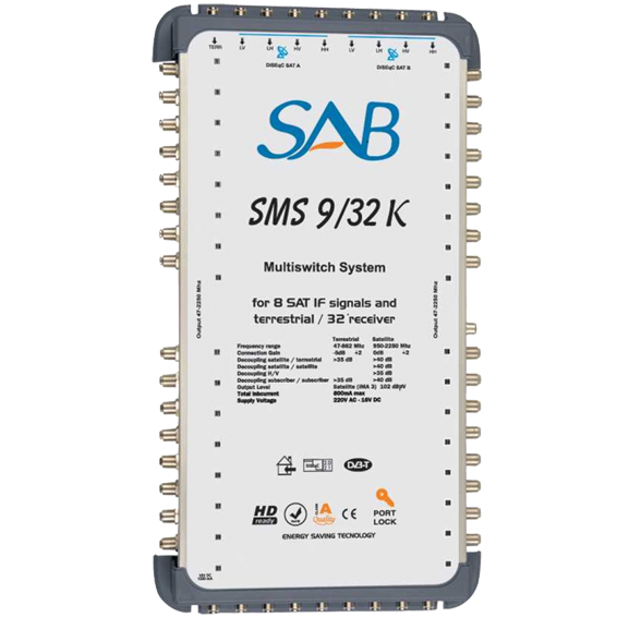 SAB Multišalter 2+1 satelit na 32 utičnice