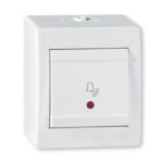 ALING CONEL Tipkalo za zvono s kontrolnom lampicom IP44 10AX 250V~, bijelo A256I.0