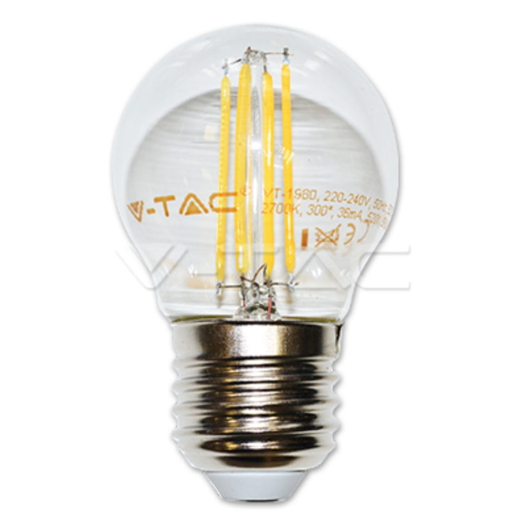 V-TAC LED žarulja - 4W filament E27 G45 3000K 214306