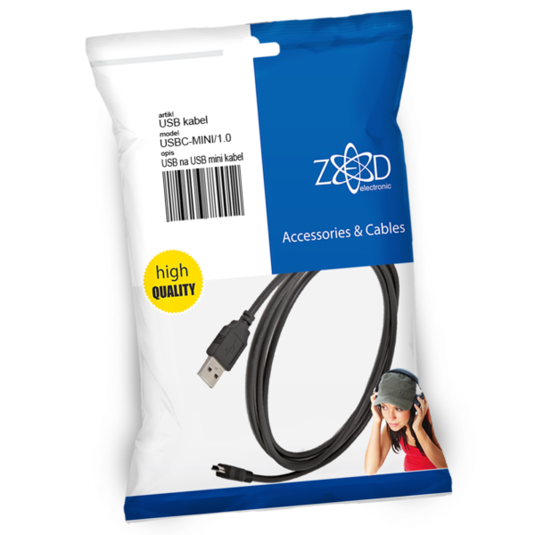 ZED electronic USB A na USB mini kabel