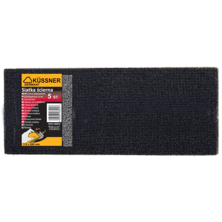 Brusna mrežica za gips P120 dimenzija 115x280 mm pakiranje 5 komada