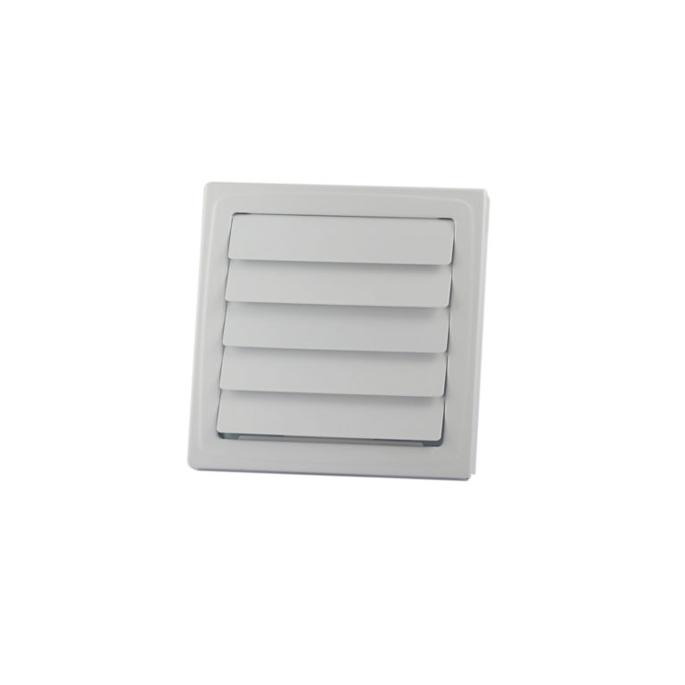 Bijela gravitacijska ventilacijska rešetka 150x150 mm s priključkom fi 110 mm