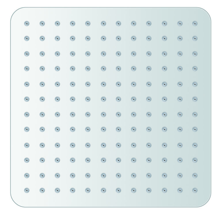 Nadglavni tuš od nehrđajućeg čelika dimenzija 300x300 mm