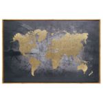 ATMOSPHERA SLIKA NA PLATNU WORLD 58X88CM, ZLATNO/CRNA