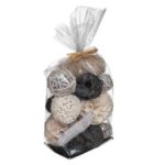 ATMOSPHERA POTPURI 16X16X36CM SUŠENO BILJE SIVI