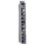 FIVE sivi viseći organizator za odjeću 15x30x120 cm od polipropilena i kartona