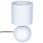 Atmosphera Timeo bijela stolna svjetiljka od PVC-a i keramike dimenzija 13x25 cm