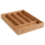 Bambus organizator za pribor za jelo s 5 odjeljaka dimenzija 34x25x4,3 cm