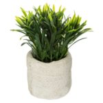 Atmosphera umjetno cvijeće u sivoj cementnoj tegli dimenzija 12x16 cm