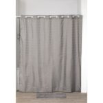 TENDANCE ZAVJESA ZA KADU S INTEGRIRANIM ALKAMA 180X200CM POLIESTER, SIVO SMEĐA