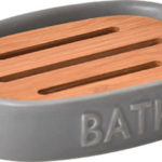 TENDANCE DRŽAČ SAPUNA BATH DOLOMIT/BAMBUS, SIVI