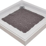 TENDANCE PODLOGA ZA KADU 50 x 50 cm PVC, SIVO SMEĐA BUBBLES