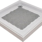 TENDANCE PODLOGA ZA KADU 50 x 50 cm PVC, PROZIRNO SIVA BUBBLES