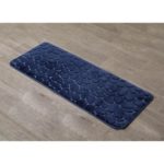 TENDANCE KUPAONSKI TEPIH PEBBLE 45X120 CM MEMORIJSKA PJENA, TAMNO PLAVA