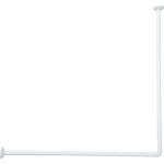 TENDANCE KUTNI DRŽAČ ZAVJESE ZA KADU 90X90 CM, ALUMINIJ, BIJELI
