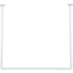 TENDANCE KUTNI DRŽAČ ZAVJESE ZA KADU 80X80X80 CM, ALUMINIJ, BIJELI