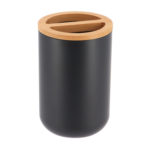TENDANCE DRŽAČ ČETKICA ZA ZUBE FANO POLIRESIN/BAMBUS, CRNI