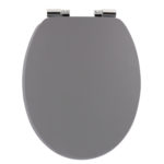TENDANCE siva WC daska od MDF-a s krom okovima i soft close mehanizmom