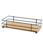 TENDANCE KOŠARICA ZA TUŠ ČETVRTASTA, METAL, BAMBUS/CRNA