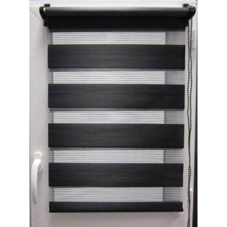 LUANCE crna rolo zebra zavjesa dimenzija 120x180 cm