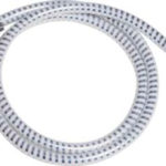 TENDANCE TUŠ CRIJEVO 200 CM RASTEZLJIVO PVC, BIJELO/SREBRNO