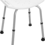 FERIDRAS SKLOPIVA STOLICA ZA KADU/TUŠ, PODESIVE VISINE 34/51 cm DRENAŽNIM OTVORIMA I PROTUKLIZNOM ZAŠTITOM, ALUMINIJ, POLIETILEN, BIJELA